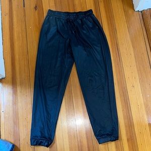 New Look faux leather joggers